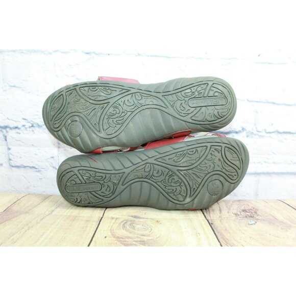 JBU by Jambu Leather Trapper Hook & Loop Sport Sandals Red Size 10 M - Picture 9 of 9